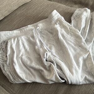 White marble Lululemon joggers